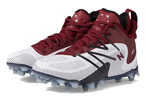 New Balance Herren Freezelx V4 Low Lacrosse Schuh, Weiß/Purpurrot /...