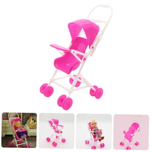 VICASKY 2 Stück Teiliges Puppenwagen Spielset aus Kleine Puppenwagen zum Rollenspiel Realistisches Kinderwagen Zubehör für Leicht und Kompakt für Puppenhaus Dekoration und Interaktives – Bild 5