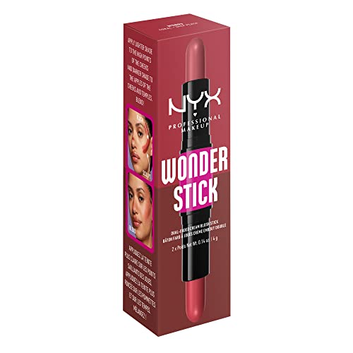 NYX PROFESSIONAL MAKEUP Wonder Stick Blush with Hydrating Hyaluronic Acid, Dual-Ended Cream Blush Stick - Coral & Deep Peach - image 8