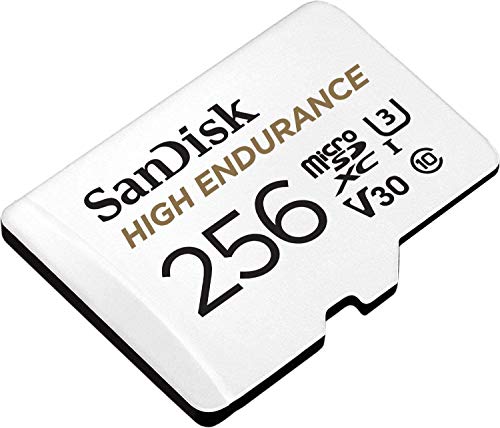 Image of SanDisk 256GB High Endurance Video MicroSDXC Card for Dash Cams Works with Garmin Mini 2, 47, 57, 67W Series (SDSQQNR-256G-GN6IA) Bundle with Everything But Stromboli SD & Micro SD Memory Card Reader
