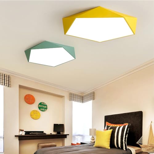 Plafonnier avec télécommande dimmable moderne pour éclairage salon 32cm - 5