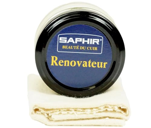 Saphir Beauté du Cuir Renovateur - Cleans, Nourishes, Protects and Shines - with Chamois Cleaning Cloth - 50mL3