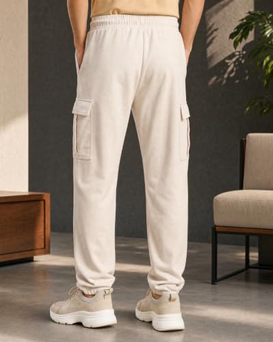 Image of Nobero Joggers for Men | Oversized Fit | Elasticated Waist with Drawcord | Soft & Breathable Fabric | Loose Track Pants | Casual & Streetwear