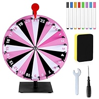 T-SIGN Roue De Prix Robuste De 61 Cm, 14 Emplacements De Couleur Avec Marqueur Effaçable à Sec