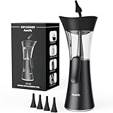 Manual Ear Wax Removal Kit - One-Hand Control Ear Cleaner Tool, Easy to Use Ear Irrigation Flushing System with Soft Silicone Tip for Effective & Safe to Clean Ear Built Up Wax Home Use(Black)