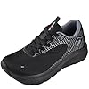 JACKSHIBO Wide Toe Box Shoes for Men Arch Support Shoes Wide Width Sneakers for Running Walking Athletic Tennis Orthopedic Plantar Fasciitis Workout with Thick Cushioned Zero Drop Sole Black