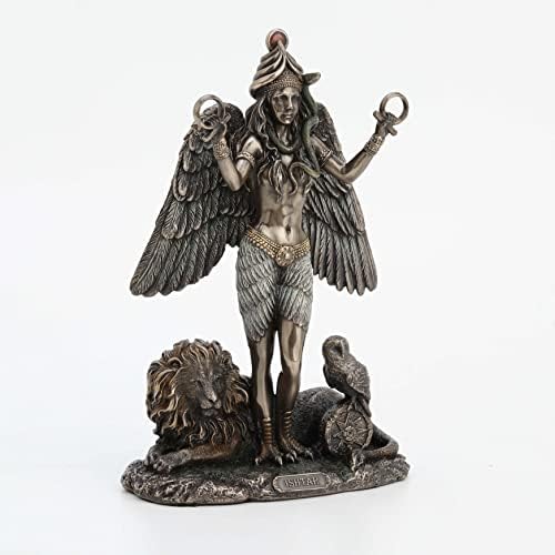 Veronese Design 8 5/8" Ishtar The Mesopotamian Queen of Heaven Cold Cast Resin Antique Bronze Finish Sculpture Altar Statue Wiccan Decoration Pagan Gifts