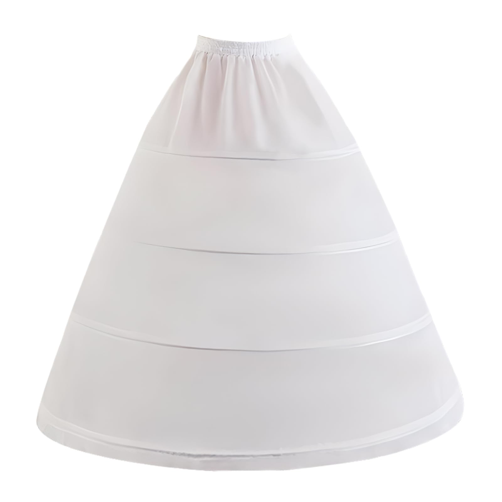 YULUOSHA Damen Petticoat 4 Reifen A-Linie Unterrock Krinoline Boden Länge Hochzeit Ballkleid Rock rutscht Brautkleid Petticoats