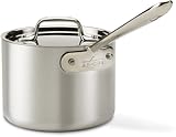 All-Clad 7201.5 MC2 Professional Master Chef 2 Stainless Steel Bi-Ply Bonded Oven Safe PFOA Free Saucepan with Lid Cookware, 1.5-Quart, Silver