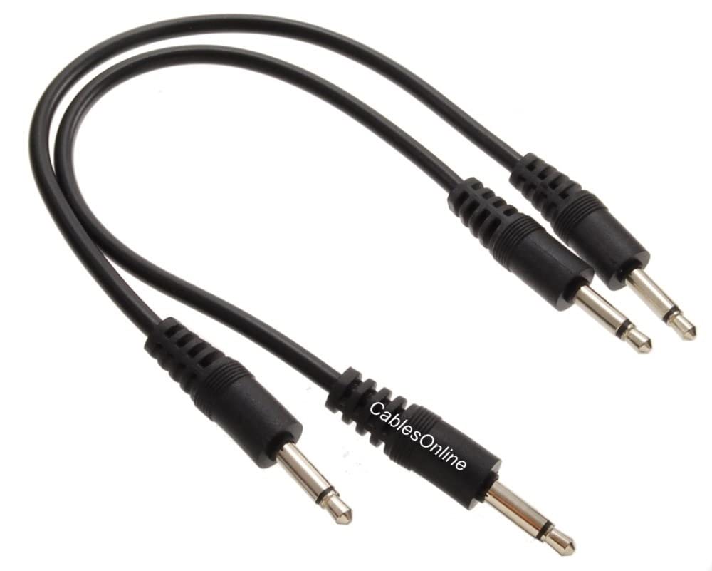 2Pack 6 Iinches 3.5mm Mono TS Audio Male to