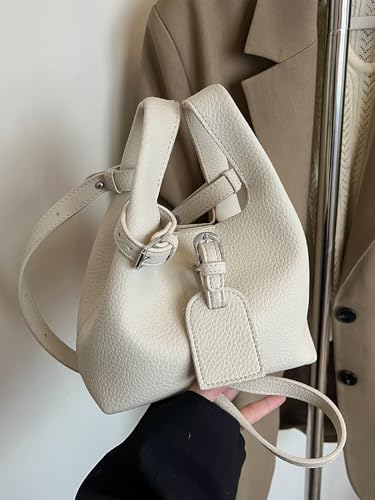 MakeMeChic Women's PU Leather Double Handle Single Strap Mini Shoulder Handbags Purse4