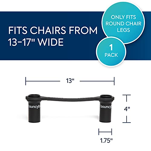 Image of Bouncyband Original Bouncy Bands for Chairs, Black, 1 Count -Chair Bands for 13 inch to 17 inch Wide Chair Legs with 1.5 inch Diameter Support Pipes - Silent Sensory Tool Increases Focus & Relieves Stress