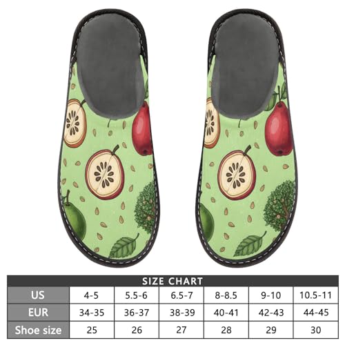 Slippers for Women Fruit Trees Leaves and Seeds Soft Fuzzy Women's Slippers Indoor and Outdoor Shoes3