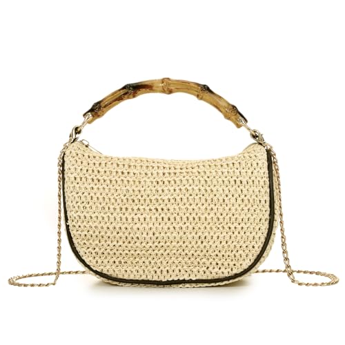 Sac à bandoulière tissé à la main en paille naturelle premium