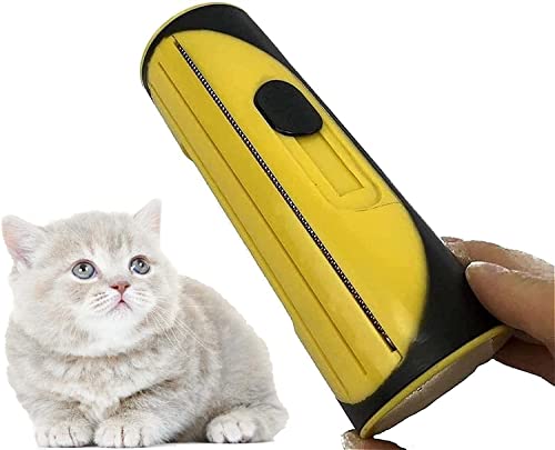 Brosse pour chat et chien 3-en-1 jaune pour poils courts - 6
