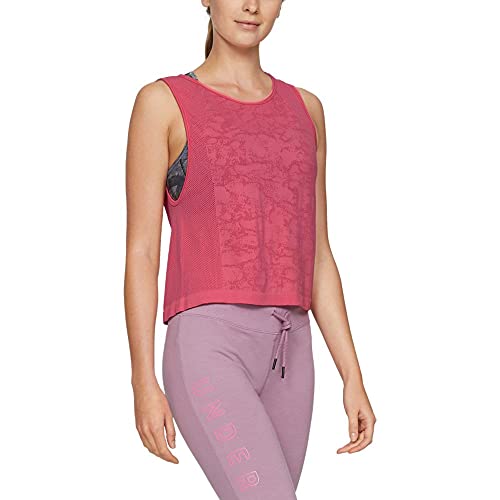 UNDKU|#Under Armour Women UA Vanish Seamless Mesh Muscle Tank - Perfection/ Impulse Pink/ Metallic Silver (853), MD