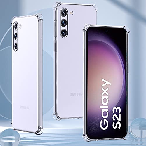 Image of for Back Case Cover Bumper Flexible Silicone Transparent Back Cover for Samsung Galaxy S23 - Transparent
