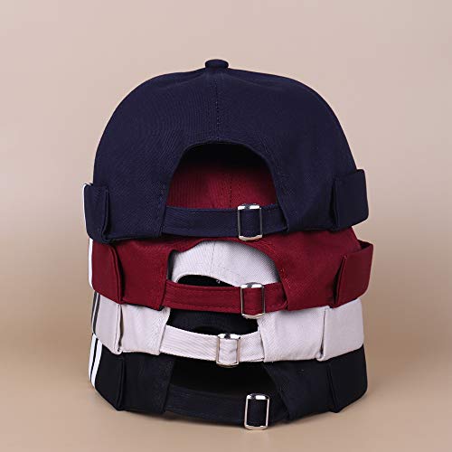 4Ufit Brimless Adjustable Docker Hat, Beanie Retro Cotton No Visor Cap For Men And Women #TOP2