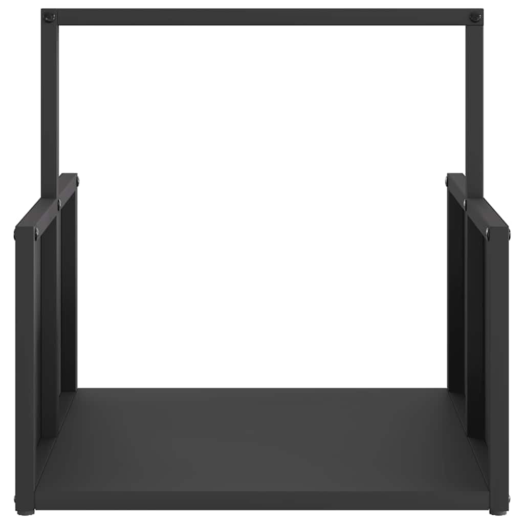 Étagère à bûches stable en acier laminé à froid, noire, 40 x 40 x 40 cm, grande capacité pour bois de chauffage, distance au sol pour une meilleure circulation de l'air et un séchage