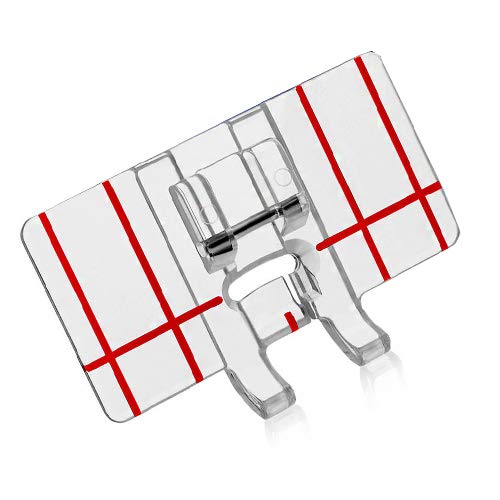 ZIGZAGSTORM BLDY-BGF, JAG605 Border Guide Presser Foot for All Low Shank Snap-On Singer,Brother,Babylock,Euro-Pro,Janome,Kenmore,White,Juki,Janome(New Home),Simplicity,Elna Sewing Machine 605
