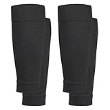 2 Paar Schienbeinschoner Fußball mit Anti-Rutsch-Streifen, Fußball Shin Guards Rutschfester Schienbeinschonerhalter, 35cm Fussball Schienbeinschoner für Kinder Jugend Erwachsene