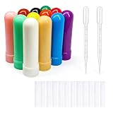 ZIOJOVK 12 PCS Nasal Inhaler Tubes Kit Contains: 12 Empty Nasal Inhaler Tubes (with Wicks) 2 droppers