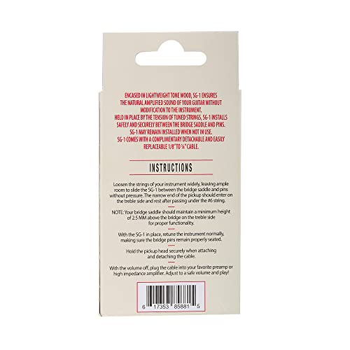Micro piezo guitare acoustique KNA SG-1 pour scène et studio