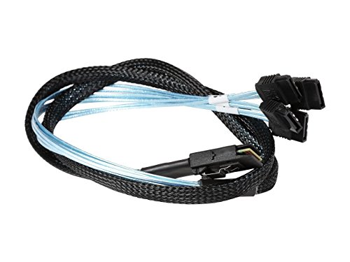 CineRAID Internal HD miniSAS (SFF-8087) to 4 Port Breakout SATA Cable (0.75 Meter/ 2.4 feet)