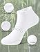 BOOPH Boys Girls Socks Kids Athletic Ankle Socks Low Cut Running Sock 6 Pairs White 7-10 Years