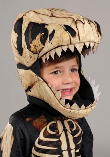 Disfraz de esqueleto de dinosaurio para niño 2T miniatura 4