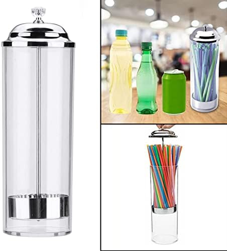 Acrylic Straw Dispenser 10" Bar Pub Accessories Straw Holder Container