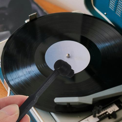 Aguja accesorio de audio de aluminio para tocadiscos con cepillo para discos de vinilo duradero 6