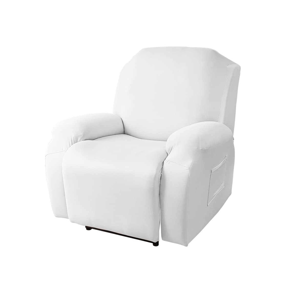 FANSU Recliner Chair Covers 1 Seater for Armchairs with Pockets, Stretch Recliner Slipcover for Electric Chair, Sofa Covers Furniture Protector for Living Room (1 Seater,white) — image 1