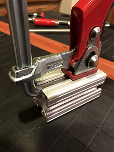 Bessey Gtr16S6H All Steel Ratcheting Table Clamp With 6 5/16 Capacity X 2 5/16 Throat Depth & 540 Lb Clamping Force, Red/Silver #TOP4