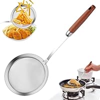 Schaumlöffel edelstahl, Schaumkelle edelstahl,Schaumlöffel aus Drahtnetz mit Holzgriff,Schaumkelle mit Griff,Abseihlöffel,Siebkelle,Sieblöffel