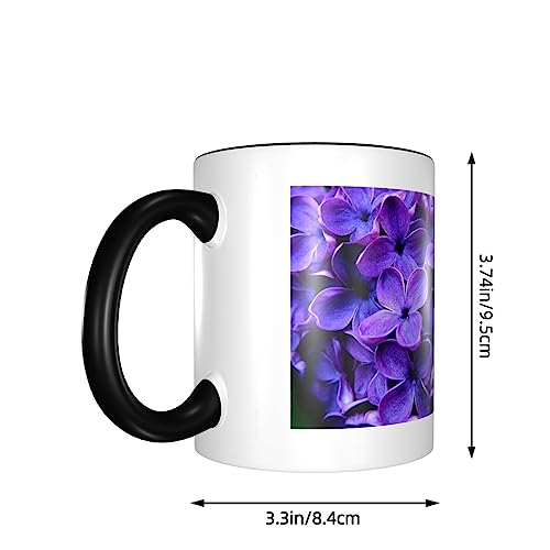Tasse en céramique fleurie violette 326 g de qualité supérieure - 6