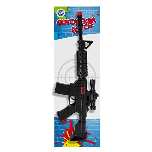 EUROPEAN FORCE - Maschinengewehr - Verkleidungszubehör - 185988A - Schwarz - Kunststoff - Militär - Kinder Spielzeug - Karneval - Kostüm - 48 cm x 17 cm - Ab 3 Jahren EUROPEAN FORCE - Maschinengewehr - Verkleidungszubehör - 185988A - Schwarz - Kunststoff - Militär - Kinder Spielzeug - Karneval - Kostüm - 48 cm x 17 cm - Ab 3 Jahren