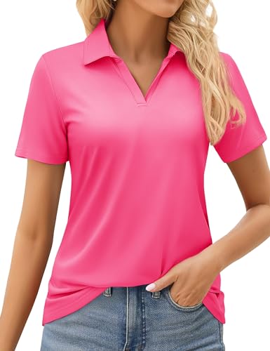 MAGCOMSEN Women's V Neck Golf Top