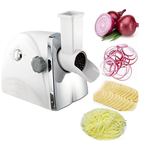Rallador eléctrico de queso con 3 cuchillas para frutas y verduras