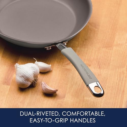 Image of Rachael Ray Cucina Nonstick Cookware /Pots and Pans Set, 10 Piece - Sea Salt Gray