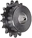 Browning H4017X7/8 Finished Bore Roller Chain Sprocket, Single Strand, Steel, Hardened Teeth, 17 Teeth