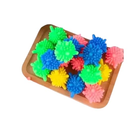 Reusable Laundry Washing Balls, 12 Pieces, Tangle-Free, Solid Colorful, Scrubbing Balls for Machine Cleaning