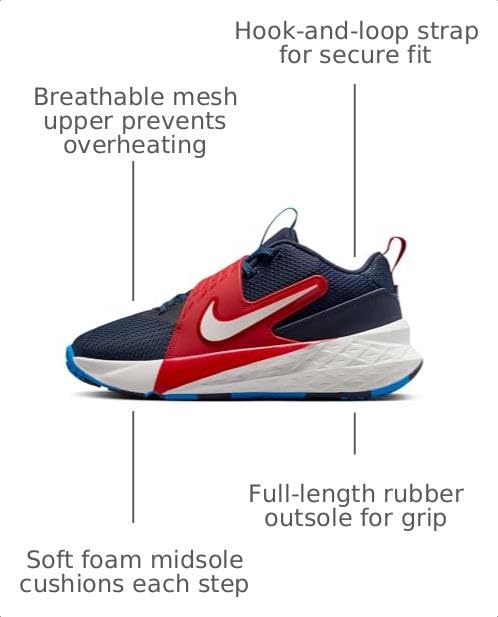 Image of Nike Unisex Kids' Team Hustle D 12 Basketball Shoes - Boys Girls Toddlers & Baby Sneakers