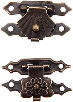 10 Pcs Antique Latch Hasps Iron Jewelry Box Padlock Hasp Locked Wooden Wine Gift Box Handbag Buckle Hardware Accessories