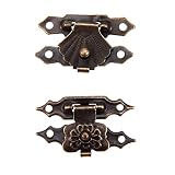10 Pcs Antique Latch Hasps Iron Jewelry Box Padlock Hasp Locked Wooden Wine Gift Box Handbag Buckle