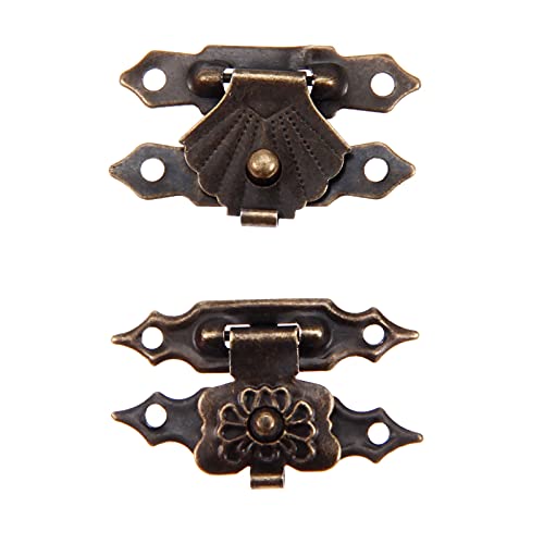 10 Pcs Antique Latch Hasps Iron Jewelry Box Padlock Hasp Locked Wooden Wine Gift Box Handbag Buckle Hardware Accessories #TOP3