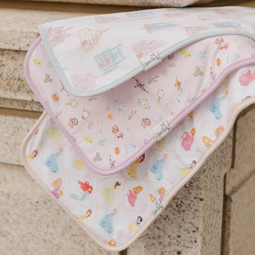 Image of Copper Pearl Baby Burp Cloths 3 Pack, Cotton Burp Cloths, Absorbent Spit Up Rags, Disney Princess Set