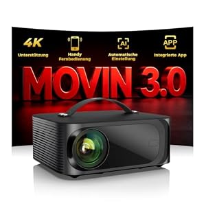 ONOAYO Beamer-4K Movin 3.0 1800 ANSI HDR10 Kompatibel mit Netflix projektor