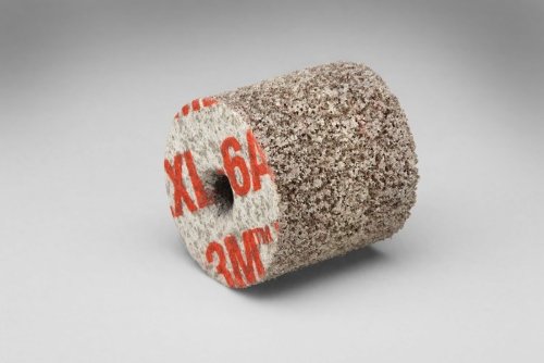 Scotch-Brite XL-UW EXL Unitized Abrasive Wheel, 3/16" Arbor, Aluminum Oxide, 1" Diameter x 1" Width, 6 Density, Grit Medium (Case of 50)