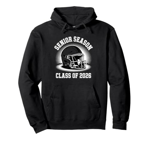 Senior Season Class Of 2026 Football Helmet Player Pullover Hoodie